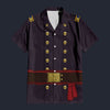 Modetrail American Civil War- Union Army- Major- Infantry Hawaiian Shirt Costume, American Costume S-5XL US Size, Unisex Button Down Shirt