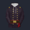 Modetrail American Civil War- Union Army- Major- Infantry Hoodie Costume, American Costume S-5XL US Size, Gift For Him