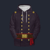 Modetrail American Civil War- Union Army- Major- Infantry Hoodie Costume, American Costume S-5XL US Size, Gift For Him