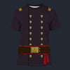 Modetrail American Civil War- Union Army- Major- Infantry T-shirt Costume, American Costume S-5XL US Size, Gift For Him