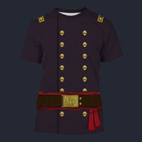 Modetrail American Civil War- Union Army- Major- Infantry T-shirt Costume, American Costume S-5XL US Size, Gift For Him