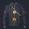 Modetrail American Civil War Union Artillery Corporal Tracksuit Costume Hoodie Sweatshirt T-Shirt Sweatpants, American Costume S-5XL US Size