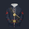 Modetrail American Civil War Union Artillery First Sergt Fleece Zip Hoodie Costume, American Costume S-5XL US Size, Gift For Him