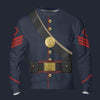 Modetrail American Civil War Union Artillery First Sergt Tracksuit Costume Hoodie Sweatshirt T-Shirt Sweatpants, American Costume S-5XL US Size