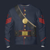 Modetrail American Civil War Union Artillery Ordnance Sergt Tracksuit Costume Hoodie Sweatshirt T-Shirt Sweatpants, American Costume S-5XL US Size