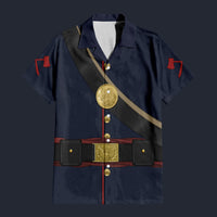 Modetrail American Civil War Union Artillery Pioneer Hawaiian Shirt Costume, American Costume S-5XL US Size, Unisex Button Down Shirt