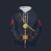 Modetrail American Civil War Union Artillery Quartermaster Sergeant Zip Hoodie Costume, American Costume S-5XL US Size, Gift For Him