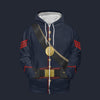 Modetrail American Civil War Union Artillery Sergeant Fleece Zip Hoodie Costume, American Costume S-5XL US Size, Gift For Him