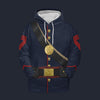 Modetrail American Civil War Union Artillery Sergeant Major Hoodie Costume, American Costume S-5XL US Size, Gift For Him