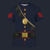 Modetrail American Civil War Union Artillery Sergeant T-shirt Costume, American Costume S-5XL US Size, Gift For Him