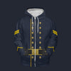 Modetrail American Civil War Union Cavalry Corporal Fleece Zip Hoodie Costume, American Costume S-5XL US Size, Gift For Him