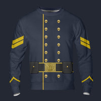 Modetrail American Civil War Union Cavalry Corporal Long Sleeves Costume, American Costume S-5XL US Size, Gift For Him