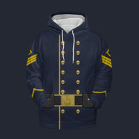 Modetrail American Civil War Union Cavalry First Sergt Fleece Hoodie Costume, American Costume S-5XL US Size, Gift For Him