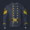 Modetrail American Civil War Union Cavalry First Sergt Long Sleeves Costume, American Costume S-5XL US Size, Gift For Him