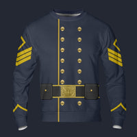 Modetrail American Civil War Union Cavalry First Sergt Long Sleeves Costume, American Costume S-5XL US Size, Gift For Him