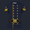 Modetrail American Civil War Union Cavalry First Sergt T-shirt Costume, American Costume S-5XL US Size, Gift For Him