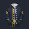 Modetrail American Civil War Union Cavalry First Sergt Zip Hoodie Costume, American Costume S-5XL US Size, Gift For Him