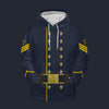 Modetrail American Civil War Union Cavalry Ordnance Sergt Fleece Hoodie Costume, American Costume S-5XL US Size, Gift For Him