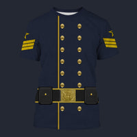 Modetrail American Civil War Union Cavalry Ordnance Sergt T-shirt Costume, American Costume S-5XL US Size, Gift For Him