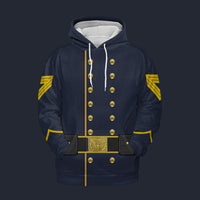 Modetrail American Civil War Union Cavalry Quartermaster Sergeant Fleece Hoodie Costume, American Costume S-5XL US Size, Gift For Him
