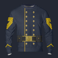 Modetrail American Civil War Union Cavalry Quartermaster Sergeant Long Sleeves Costume, American Costume S-5XL US Size, Gift For Him