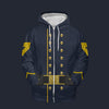Modetrail American Civil War Union Cavalry Quartermaster Sergeant Zip Hoodie Costume, American Costume S-5XL US Size, Gift For Him