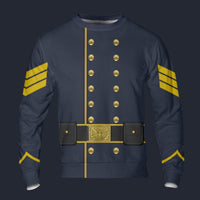 Modetrail American Civil War Union Cavalry Sergeant Long Sleeves Costume, American Costume S-5XL US Size, Gift For Him