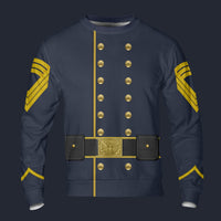 Modetrail American Civil War Union Cavalry Sergeant Major Long Sleeves Costume, American Costume S-5XL US Size, Gift For Him