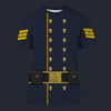 Modetrail American Civil War Union Cavalry Sergeant T-shirt Costume, American Costume S-5XL US Size, Gift For Him