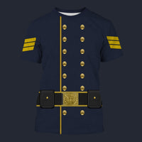 Modetrail American Civil War Union Cavalry Sergeant T-shirt Costume, American Costume S-5XL US Size, Gift For Him