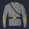 Modetrail American Confederate Army-Cavalry Officer Long Sleeves Costume, American Costume S-5XL US Size, Gift For Him