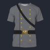 Modetrail American Confederate Army-Cavalry Officer T-shirt Costume, American Costume S-5XL US Size, Gift For Him
