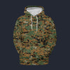 Modetrail American Digital Woodland Camo Tracksuit Costume Hoodie Sweatshirt T-Shirt Sweatpants, Military Costume S-5XL US Size