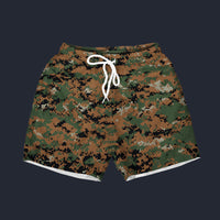 Modetrail Military American Digital Woodland CAMO Outfit Beach Short, Military Costume S-5XL US Size