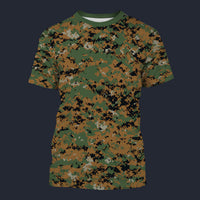 Modetrail American Digital Woodland Camo Tracksuit Costume Hoodie Sweatshirt T-Shirt Sweatpants, Military Costume S-5XL US Size
