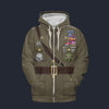 Modetrail American Douglas MacArthur Fleece Zip Hoodie Costume, American Costume S-5XL US Size, Gift For Him