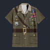 Modetrail American Douglas MacArthur Hawaiian Shirt Costume, American Costume S-5XL US Size, Unisex Button Down Shirt