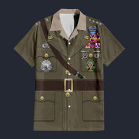 Modetrail American Douglas MacArthur Hawaiian Shirt Costume, American Costume S-5XL US Size, Unisex Button Down Shirt