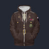 Modetrail American Dwight D. Eisenhower Fleece Zip Hoodie Costume, American Costume S-5XL US Size, Gift For Him