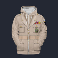 Modetrail American Dwight D. Eisenhower General Of The Army Zip Hoodie Costume, American Costume S-5XL US Size, Gift For Him