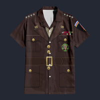 Modetrail American Dwight D. Eisenhower Hawaiian Shirt Costume, American Costume S-5XL US Size, Unisex Button Down Shirt