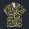 Modetrail American ERDL Highland Camo Hawaiian Shirt Costume, Military Costume S-5XL US Size, Unisex Button Down Shirt