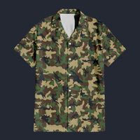 Modetrail American ERDL Highland Camo Hawaiian Shirt Costume, Military Costume S-5XL US Size, Unisex Button Down Shirt