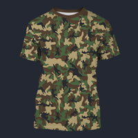 Modetrail American ERDL Highland Camo T-shirt Costume, Military Costume S-5XL US Size, Gift For Him