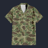Modetrail American Frog Skin Jungle Camo Hawaiian Shirt Costume, Military Costume S-5XL US Size, Unisex Button Down Shirt