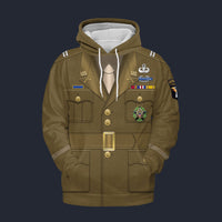 Modetrail American General WWII Tracksuit Costume Hoodie Sweatshirt T-Shirt Sweatpants, American Costume S-5XL US Size
