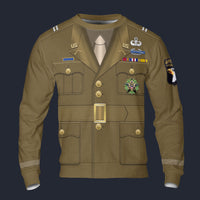 Modetrail American General WWII Long Sleeves Costume, American Costume S-5XL US Size, Gift For Him