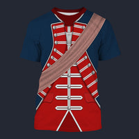 Modetrail American George Washington In Uniform As Colonel Tracksuit Costume Hoodie Sweatshirt T-Shirt Sweatpants, American Costume S-5XL US Size