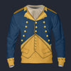 Modetrail American George Washington Long Sleeves Costume, American Costume S-5XL US Size, Gift For Him