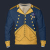 Modetrail American George Washington Long Sleeves Costume, American Costume S-5XL US Size, Gift For Him